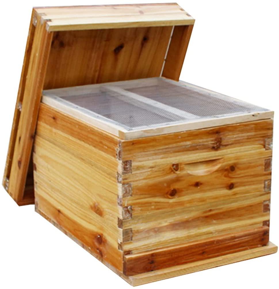 beehive, 7 frame beehive house, easy to install wood complete honey bee hives kit, beekeeping supplies equipment tool, durable bee box for beekeeper starter (color : primary color, size : 7 frame)