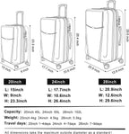 Luggage(only 24")Suitcase ABS+PC with TSA Lock Spinner Carry on Hardshell Lightweight 20in 24in 28in_ Purple