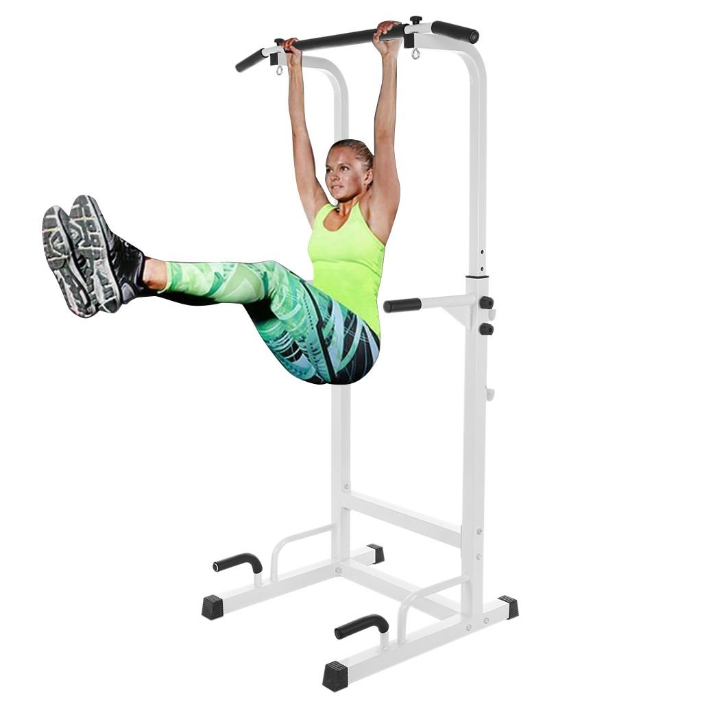 Power Tower Dip Station Adjustable Pull UP Bar Station Home Gym