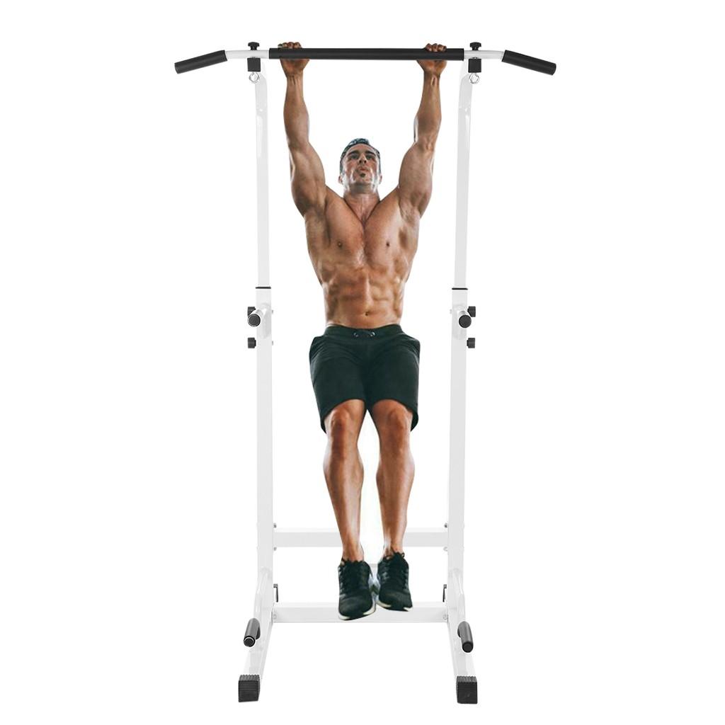 Power Tower Dip Station Adjustable Pull UP Bar Station Home Gym