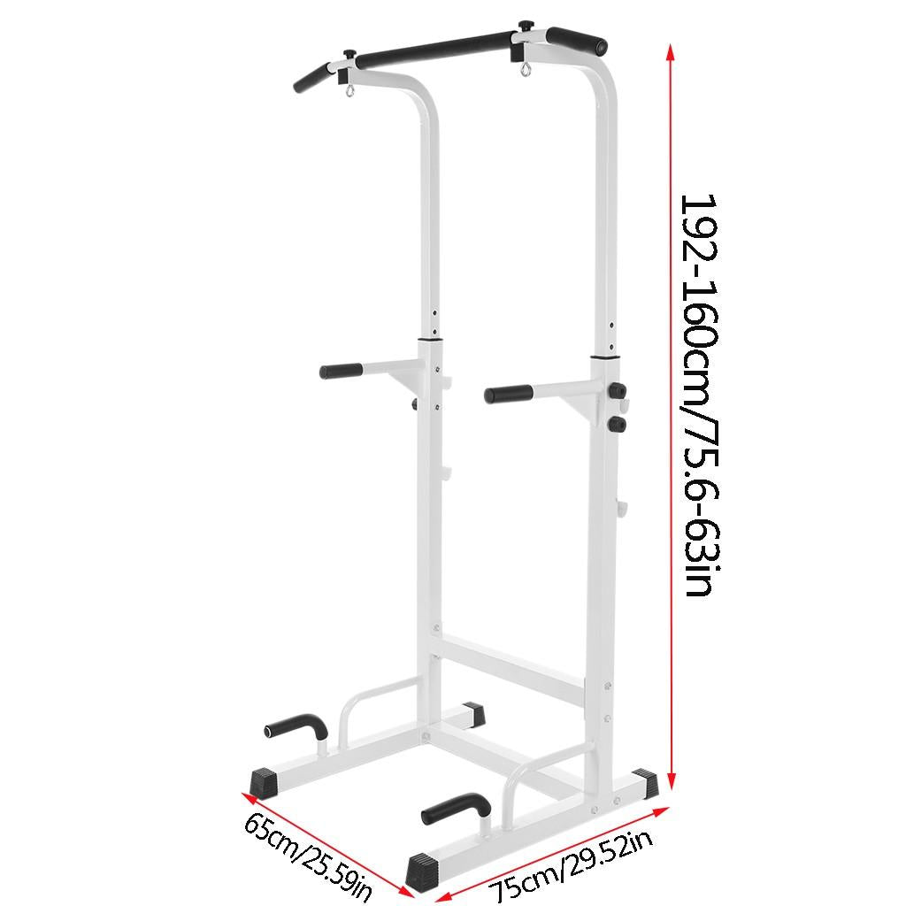 Power Tower Dip Station Adjustable Pull UP Bar Station Home Gym