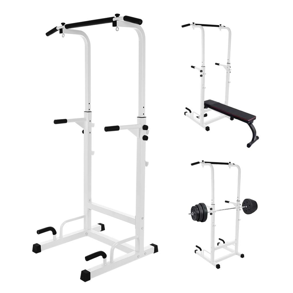 Power Tower Dip Station Adjustable Pull UP Bar Station Home Gym