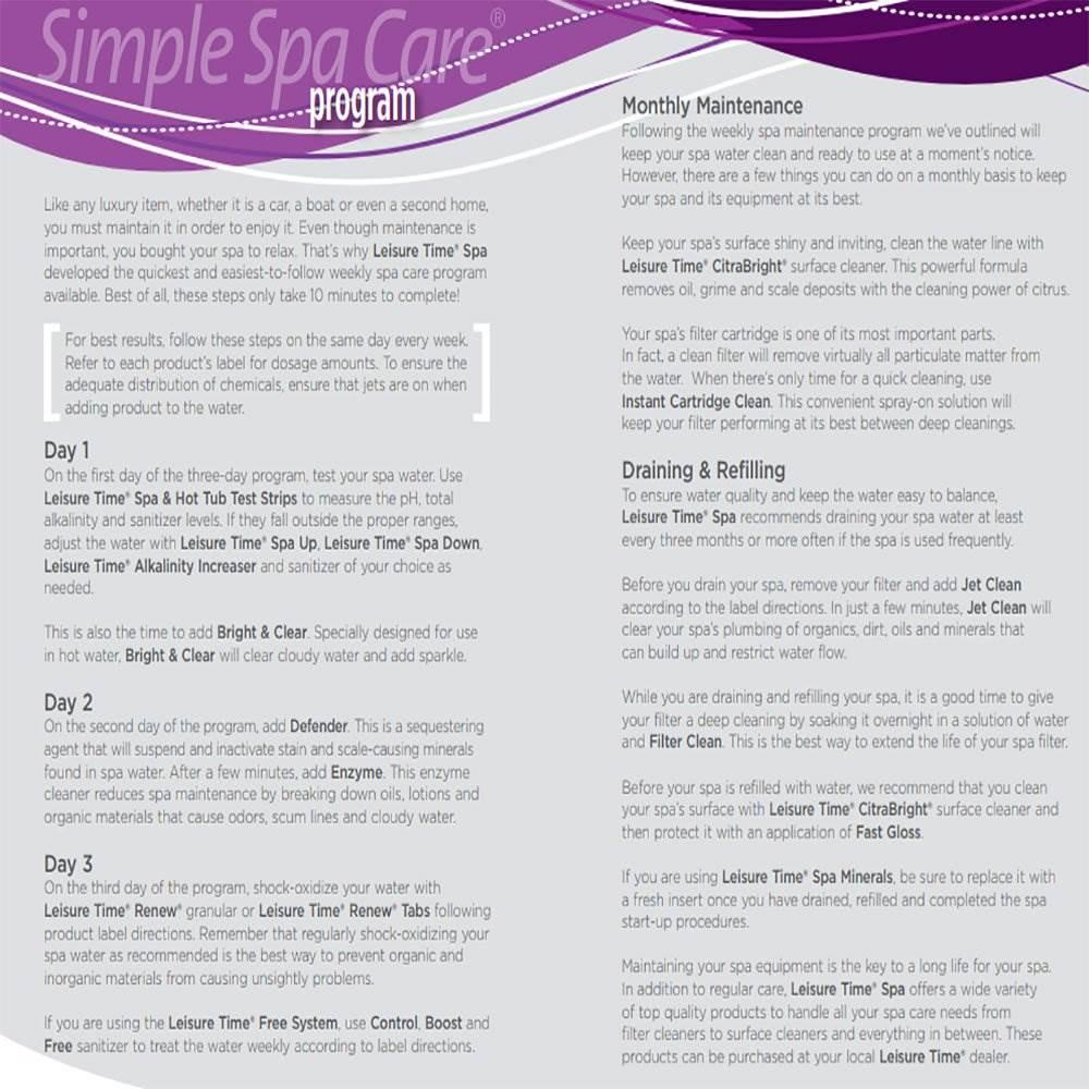 Leisure Time Products Leisure Time Spa Support Concentrated 32 Ounce Foam Down Suppressant (6 Pack)