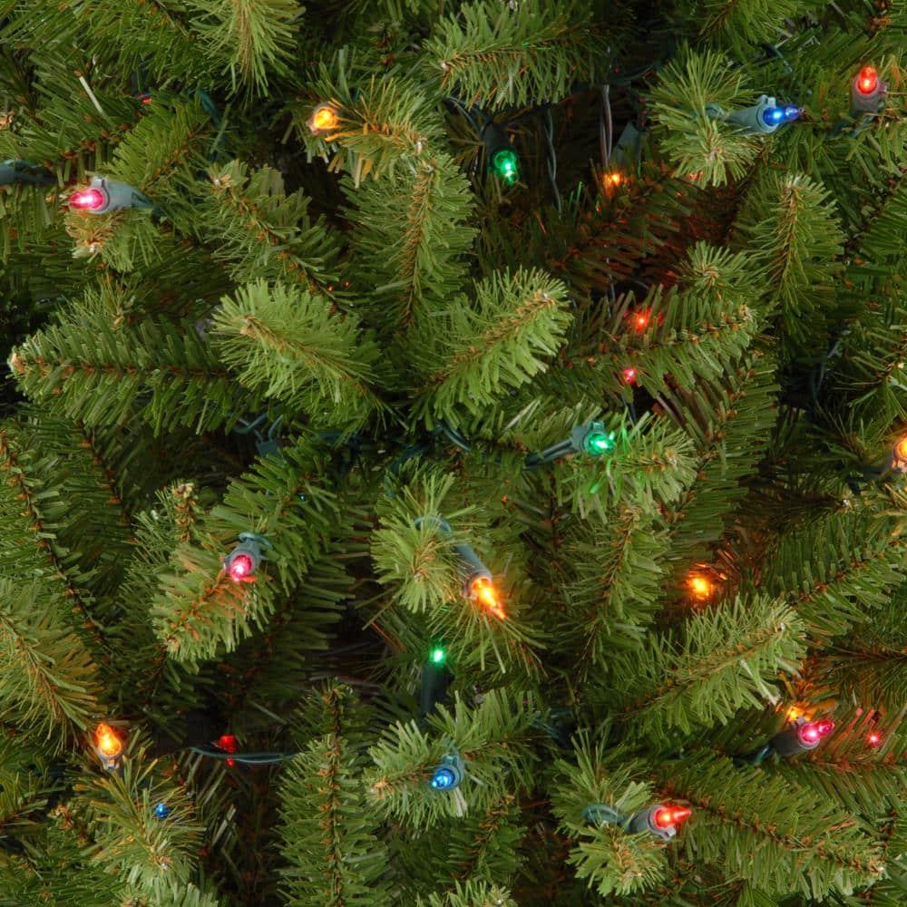6.5 ft. Kingswood Fir Pencil Artificial Christmas Tree with Multicolor Lights