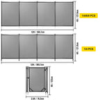 vevor swimming pool security fence pool fence 4' x 12/48/72/96' &amp;4' x 12' door