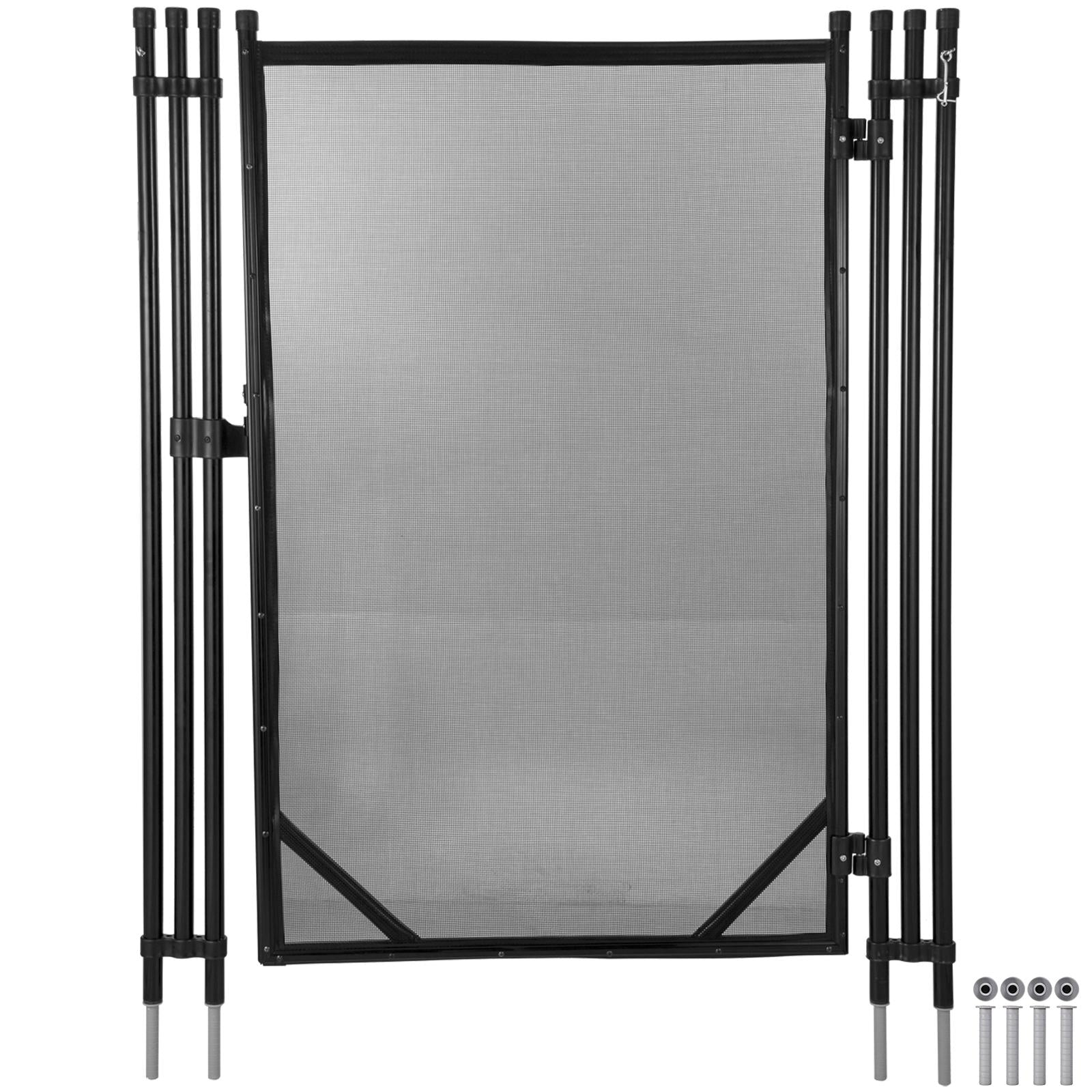 vevor swimming pool security fence pool fence 4' x 12/48/72/96' &amp;4' x 12' door