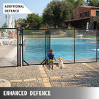 vevor swimming pool security fence pool fence 4' x 12/48/72/96' &amp;4' x 12' door
