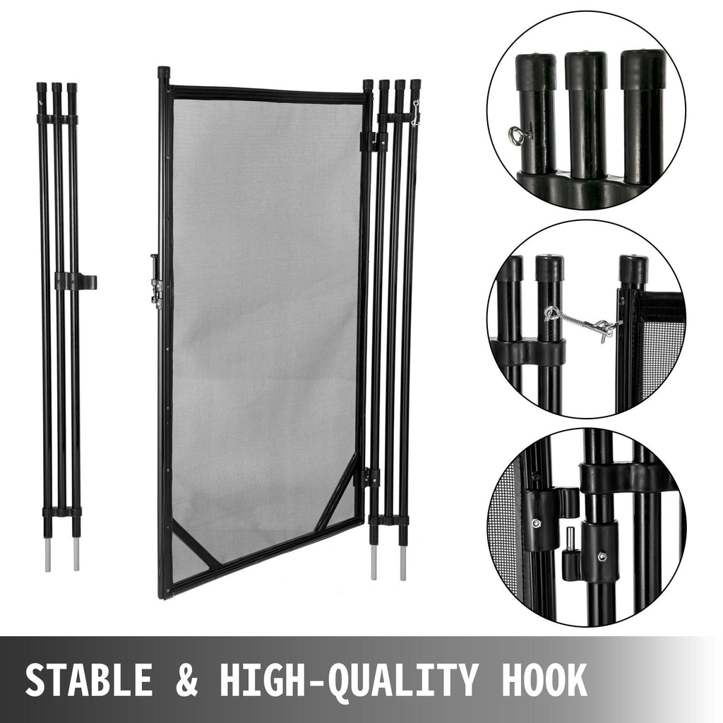 vevor swimming pool security fence pool fence 4' x 12/48/72/96' &amp;4' x 12' door