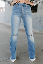 rise flare jeans // 32" inseam