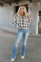 rise flare jeans // 32" inseam