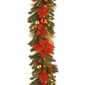 National Tree 9 ft  Decorative Collection Home Spun Garland with Clear Lights