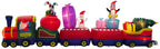 21ft Air Blown Inflatable Santa Christmas Train w/Penguin, Snowman, Presents Yard Decoration GTC00052-21