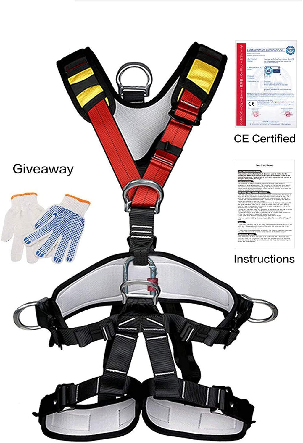 HEEJO Climbing, Safety Safe Seat Belt for Outdoor Tree Climbing, Outward Band Expanding Training, Climbing Gear, LarSize