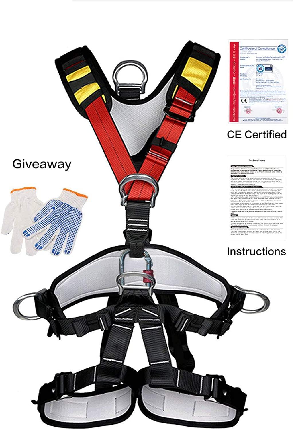 HEEJO Climbing, Safety Safe Seat Belt for Outdoor Tree Climbing, Outward Band Expanding Training, Climbing Gear, LarSize
