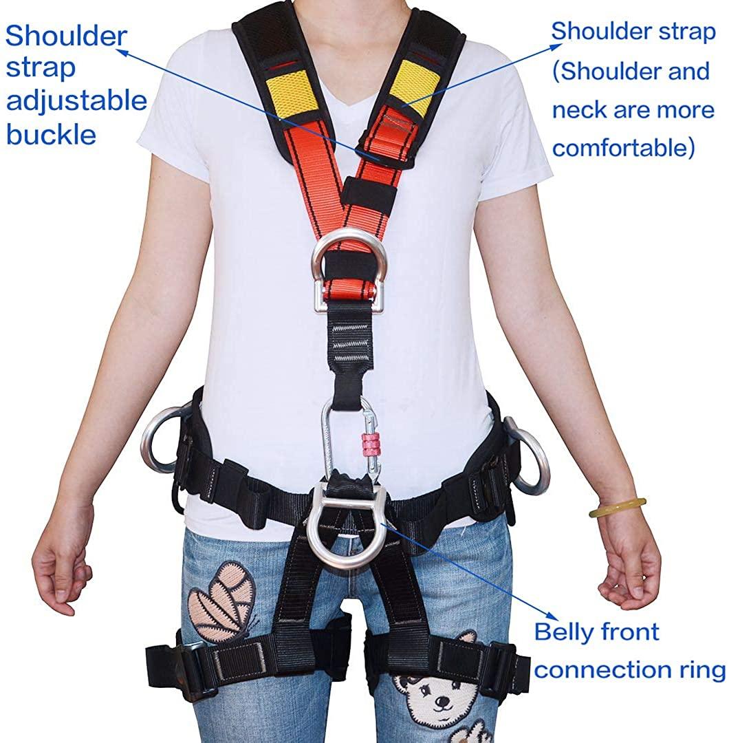 HEEJO Climbing, Safety Safe Seat Belt for Outdoor Tree Climbing, Outward Band Expanding Training, Climbing Gear, LarSize