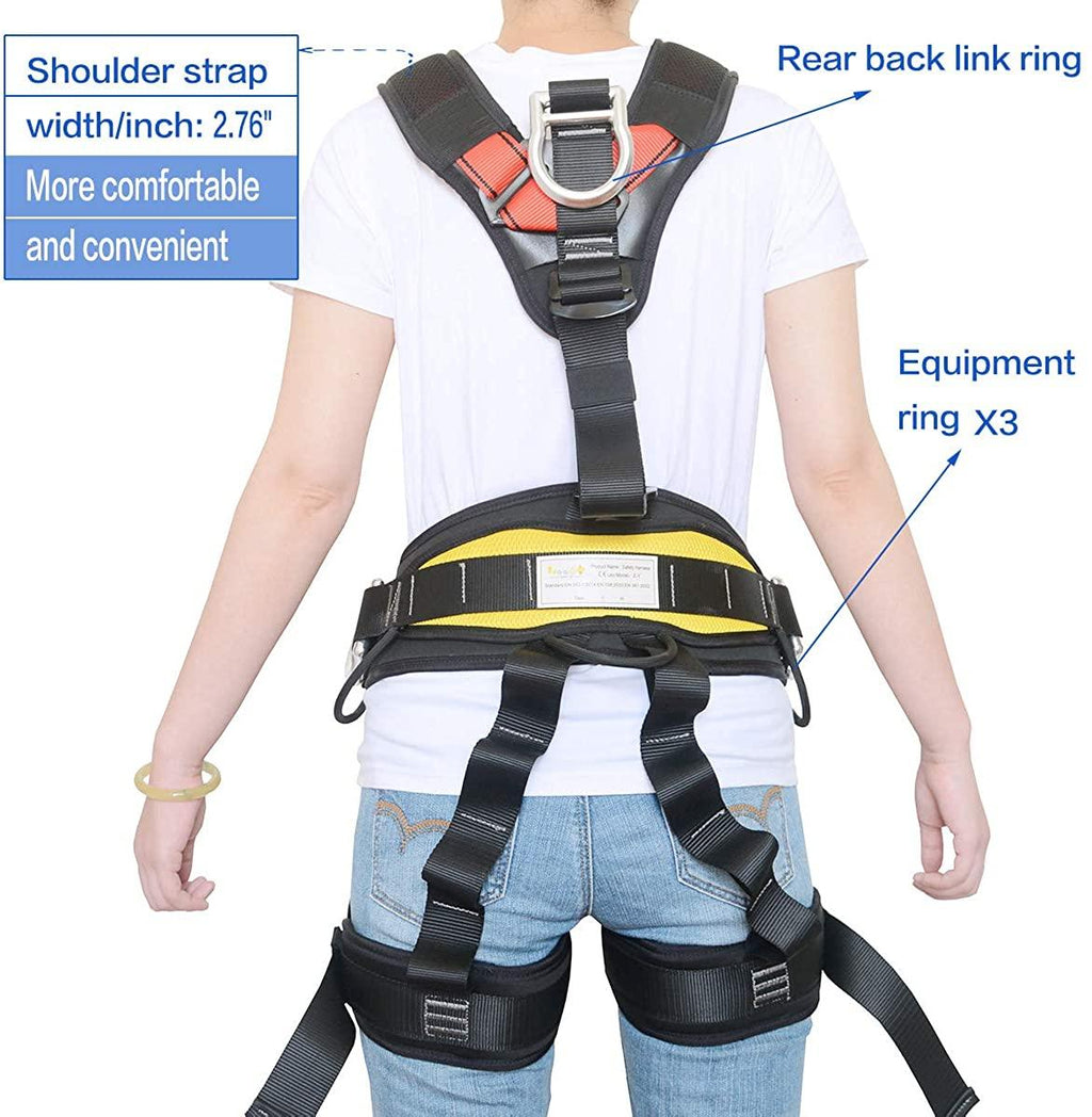 HEEJO Climbing, Safety Safe Seat Belt for Outdoor Tree Climbing, Outward Band Expanding Training, Climbing Gear, LarSize