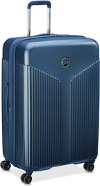 Comete 3.0 Hardside Expandable Luggage with Spinner Wheels, Blue, Checked-Large, 28 Inch