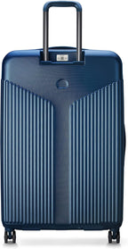 Comete 3.0 Hardside Expandable Luggage with Spinner Wheels, Blue, Checked-Large, 28 Inch