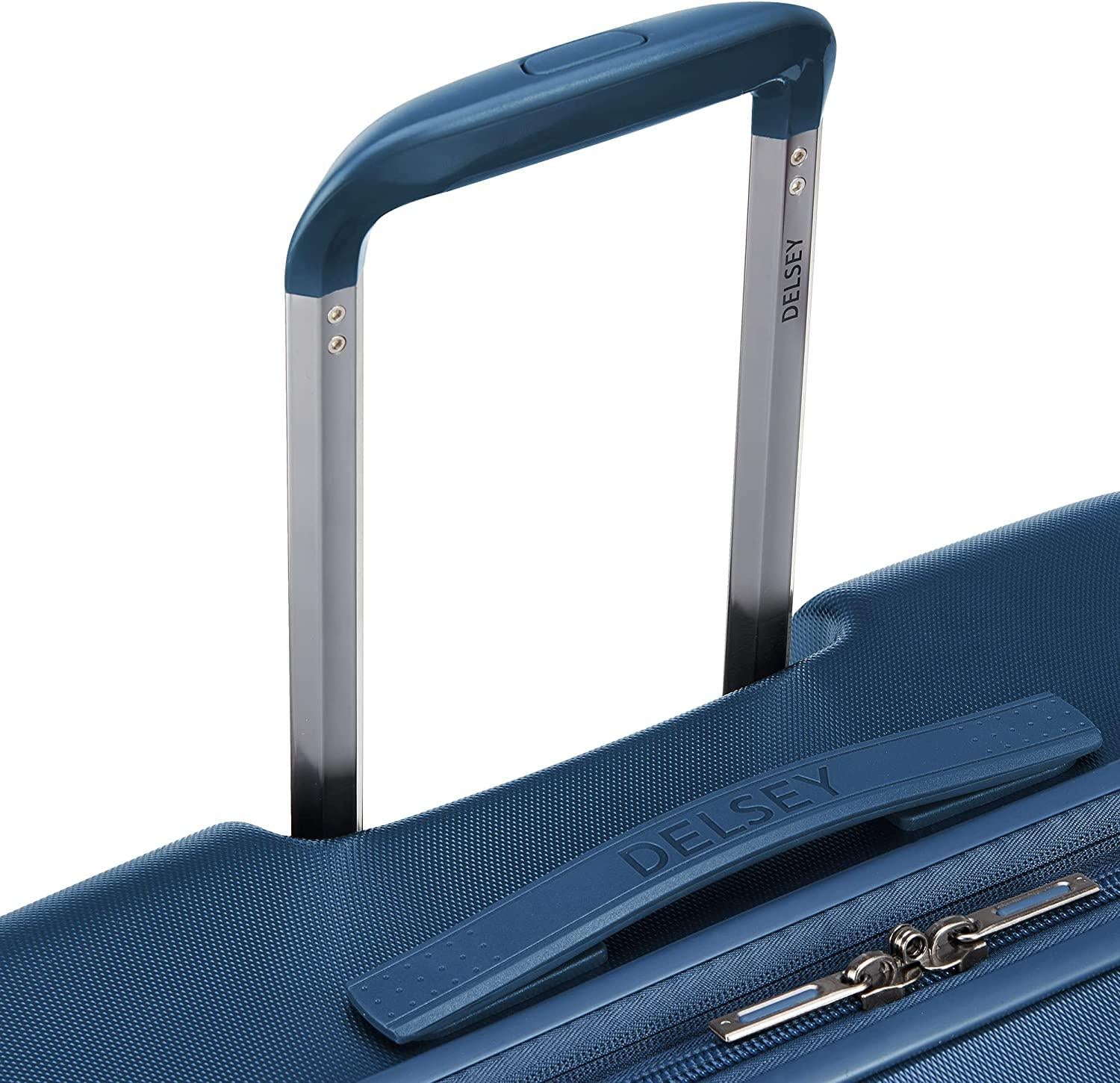 Comete 3.0 Hardside Expandable Luggage with Spinner Wheels, Blue, Checked-Large, 28 Inch