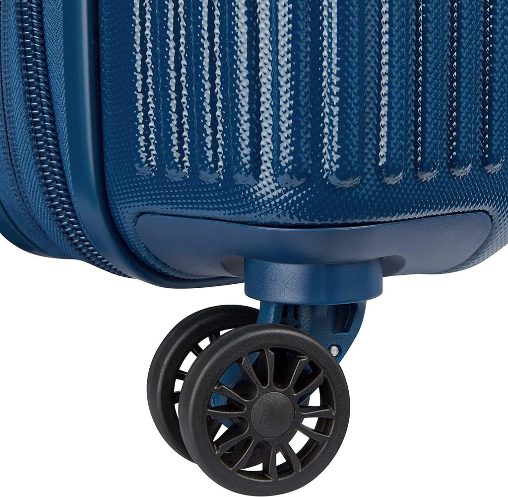 Comete 3.0 Hardside Expandable Luggage with Spinner Wheels, Blue, Checked-Large, 28 Inch