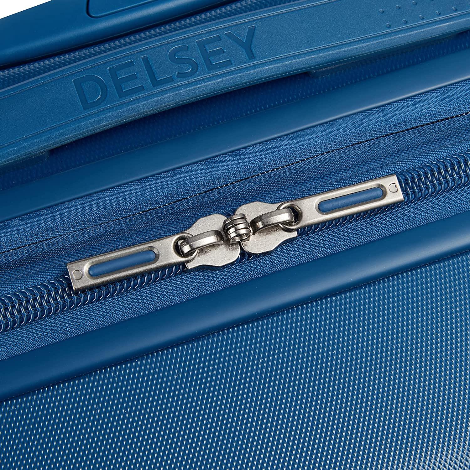 Comete 3.0 Hardside Expandable Luggage with Spinner Wheels, Blue, Checked-Large, 28 Inch