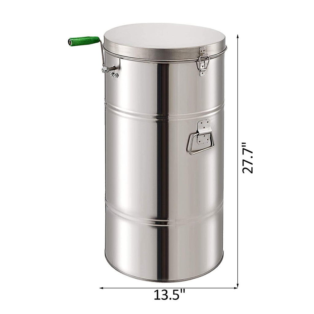 bestequip manual honey extractor 2 frame bee extractor stainless steel honeycomb spinner crank beekeeping equipment