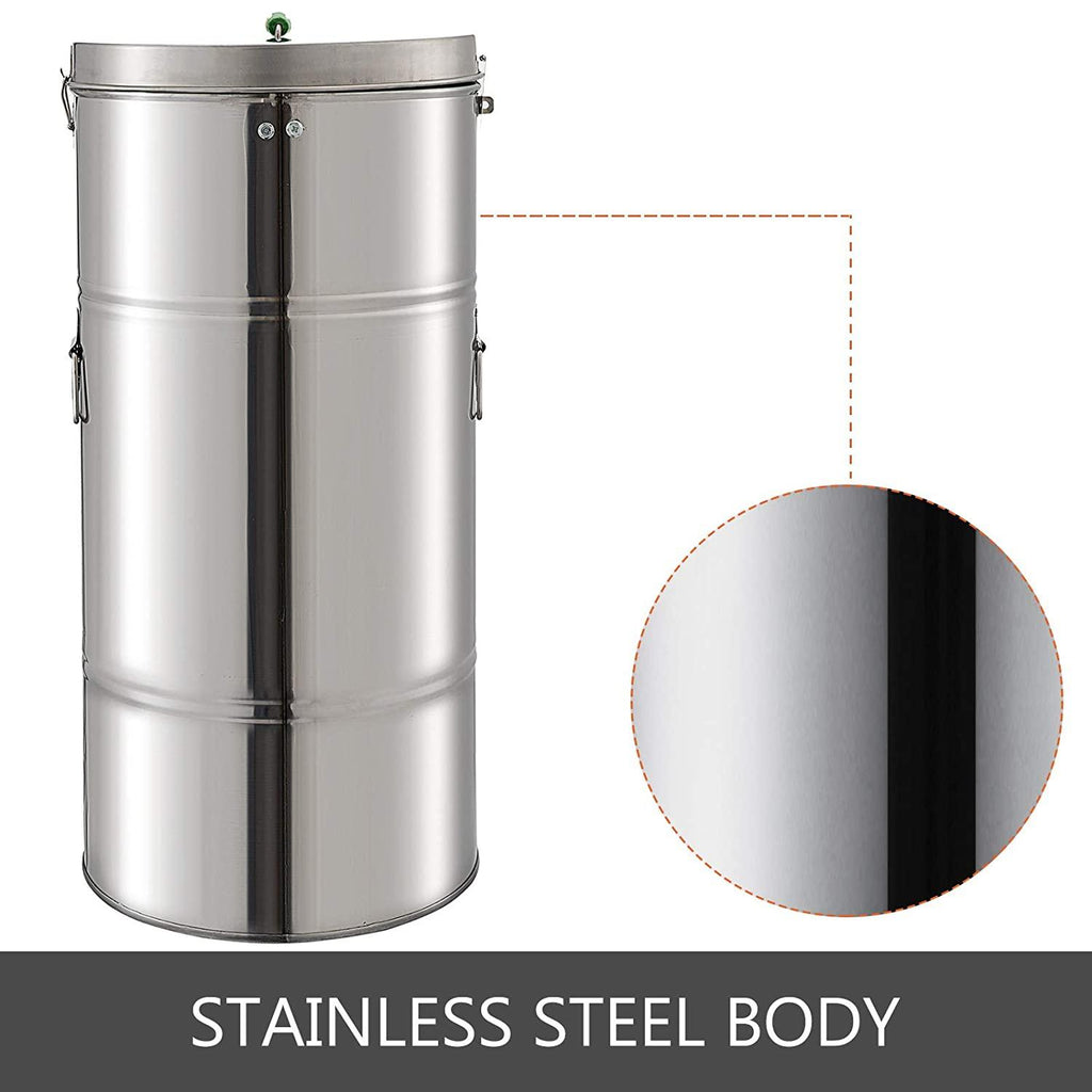 happybuy honey extractor bee honey extractor manual honeycomb spinner 2 two frame stainless steel beekeeping accessory (2 frame honey extractor)