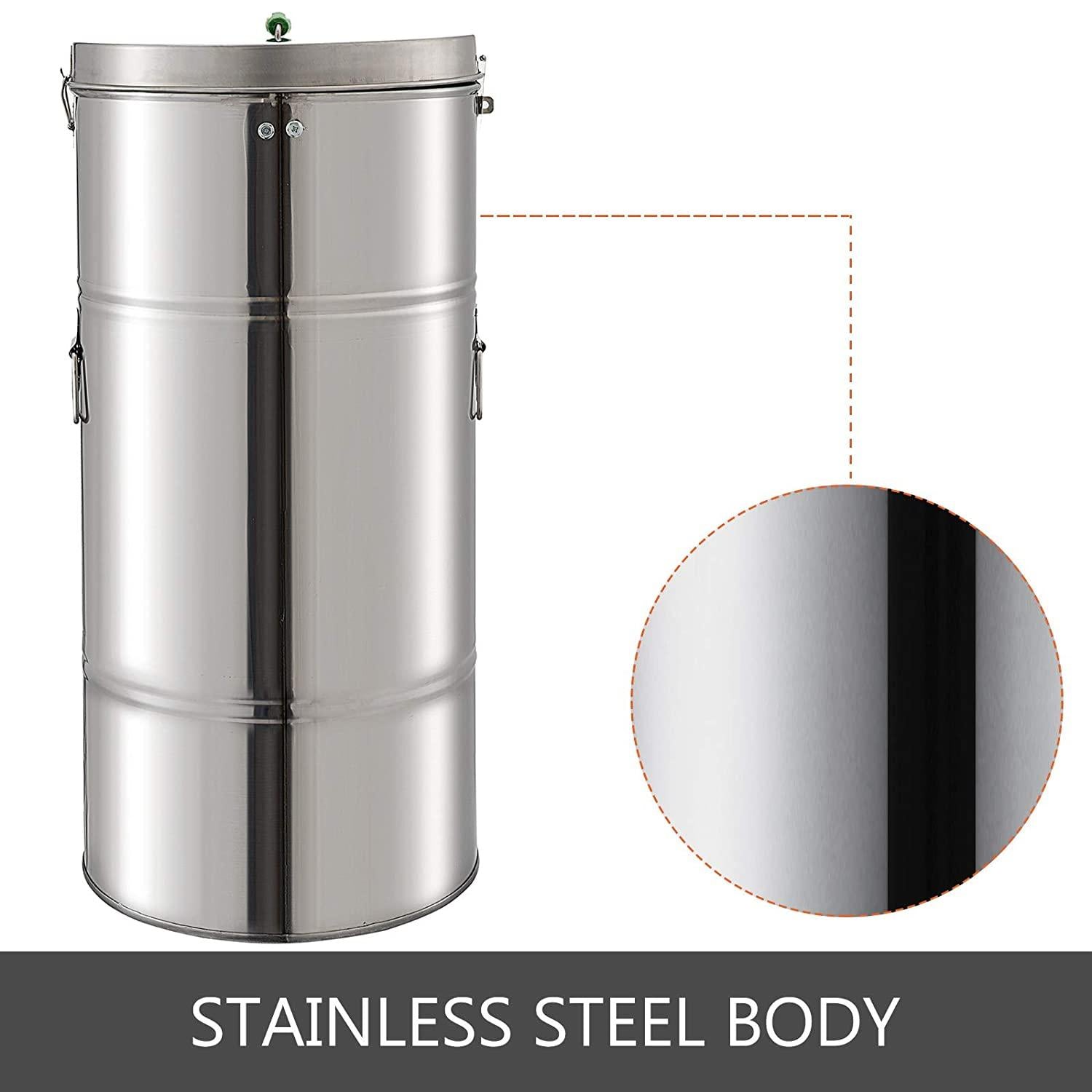 happybuy honey extractor bee honey extractor manual honeycomb spinner 2 two frame stainless steel beekeeping accessory (2 frame honey extractor)