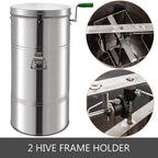 bestequip manual honey extractor 2 frame bee extractor stainless steel honeycomb spinner crank beekeeping equipment