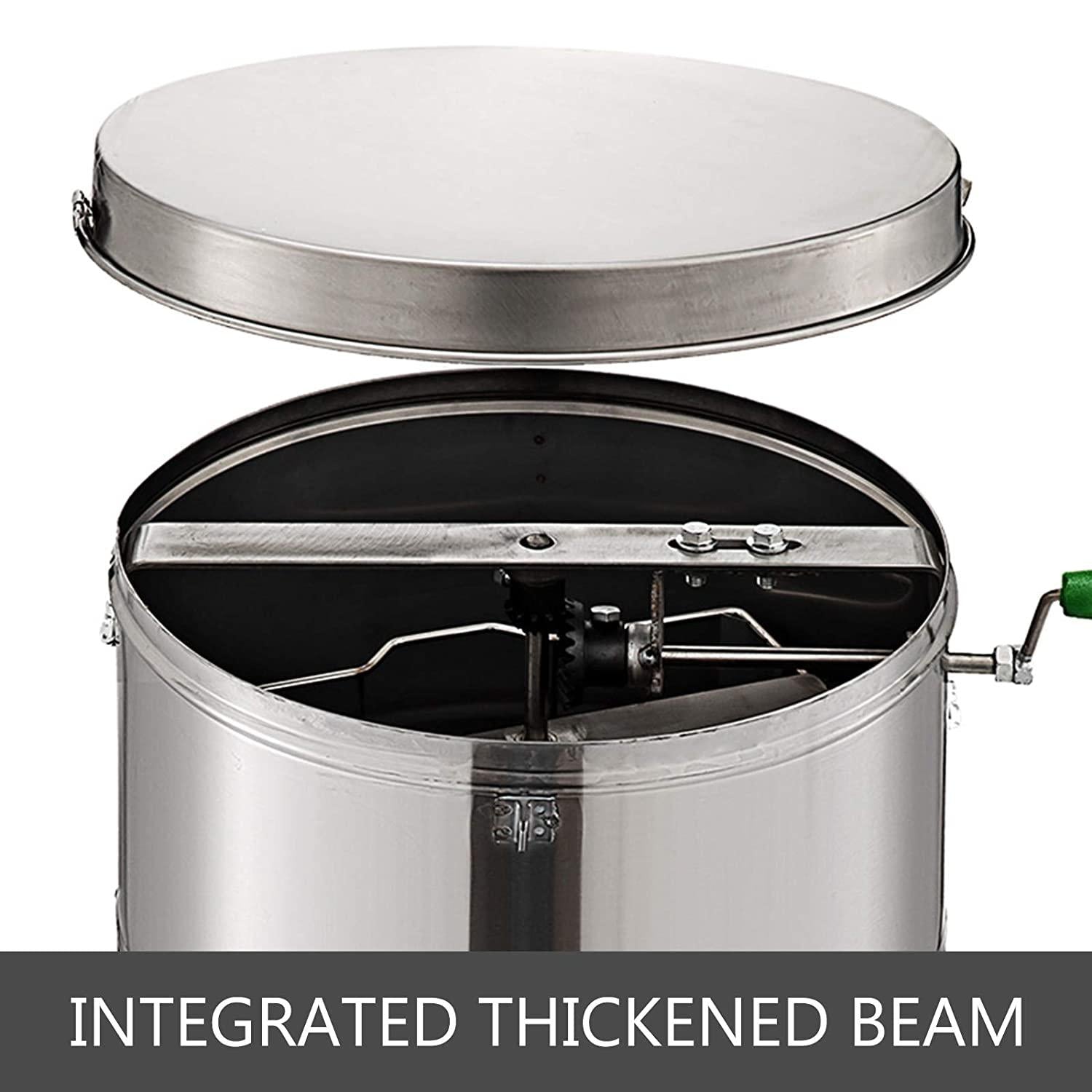 bestequip manual honey extractor 2 frame bee extractor stainless steel honeycomb spinner crank beekeeping equipment