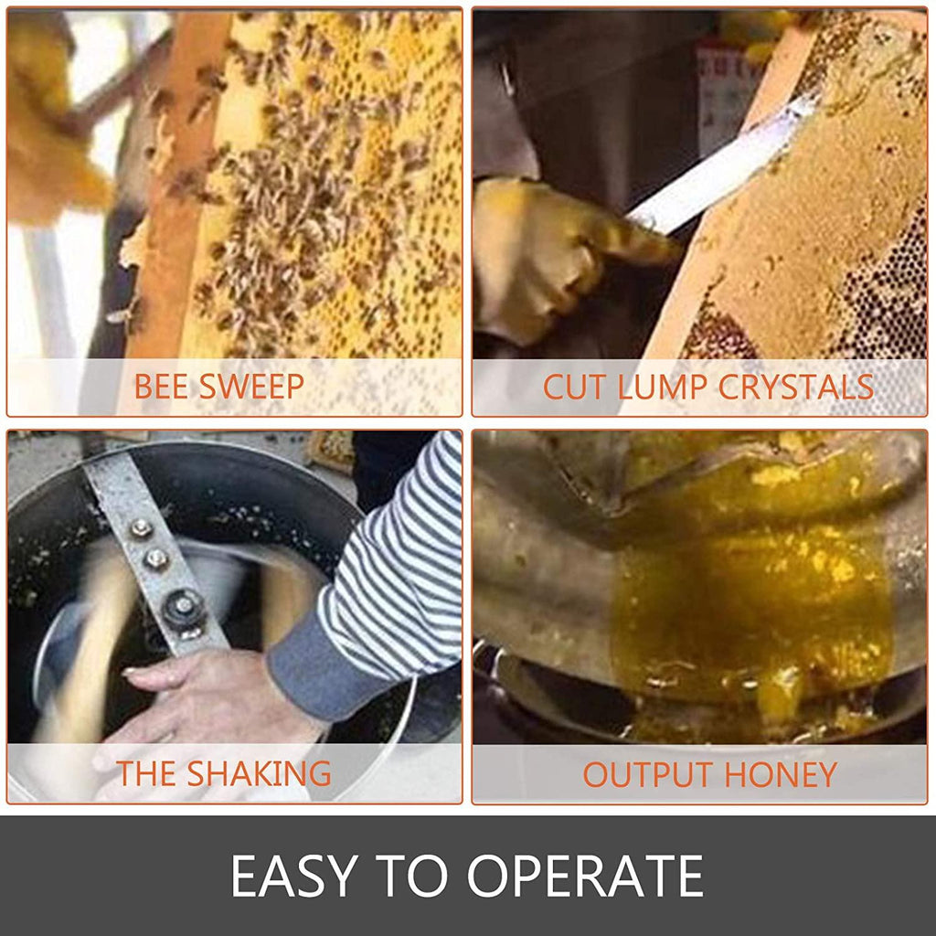 bestequip manual honey extractor 2 frame bee extractor stainless steel honeycomb spinner crank beekeeping equipment