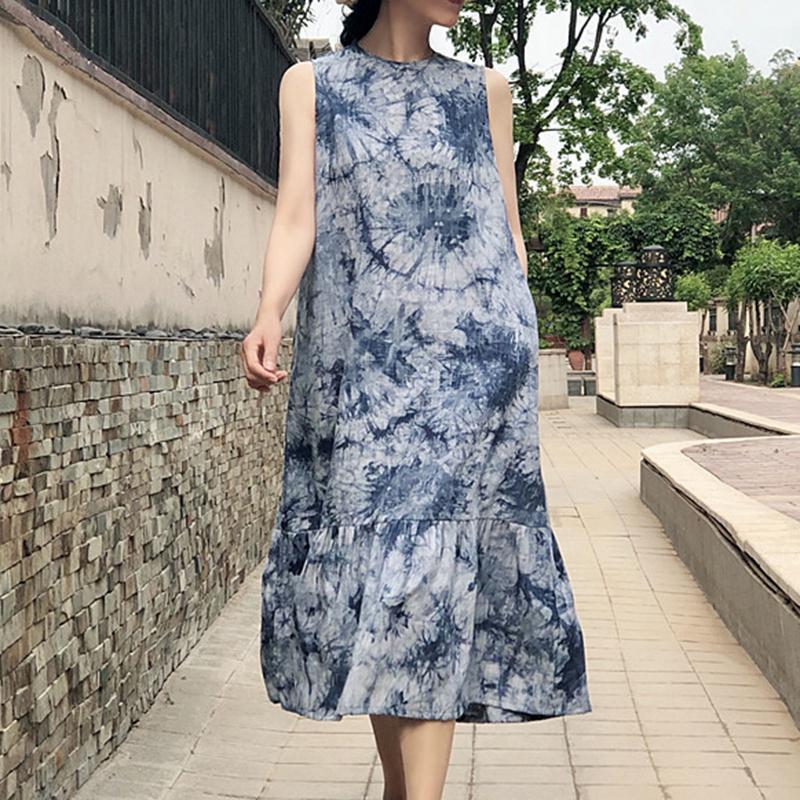 babakud summer retro casual sleeveless dress