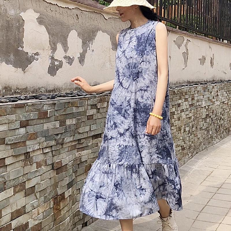 babakud summer retro casual sleeveless dress