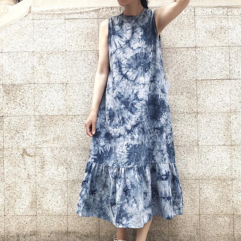 babakud summer retro casual sleeveless dress
