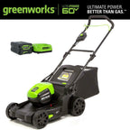 PRO 17 in. 60-Volt Battery Cordless Lawn Mower 4.0 Ah Battery Charger