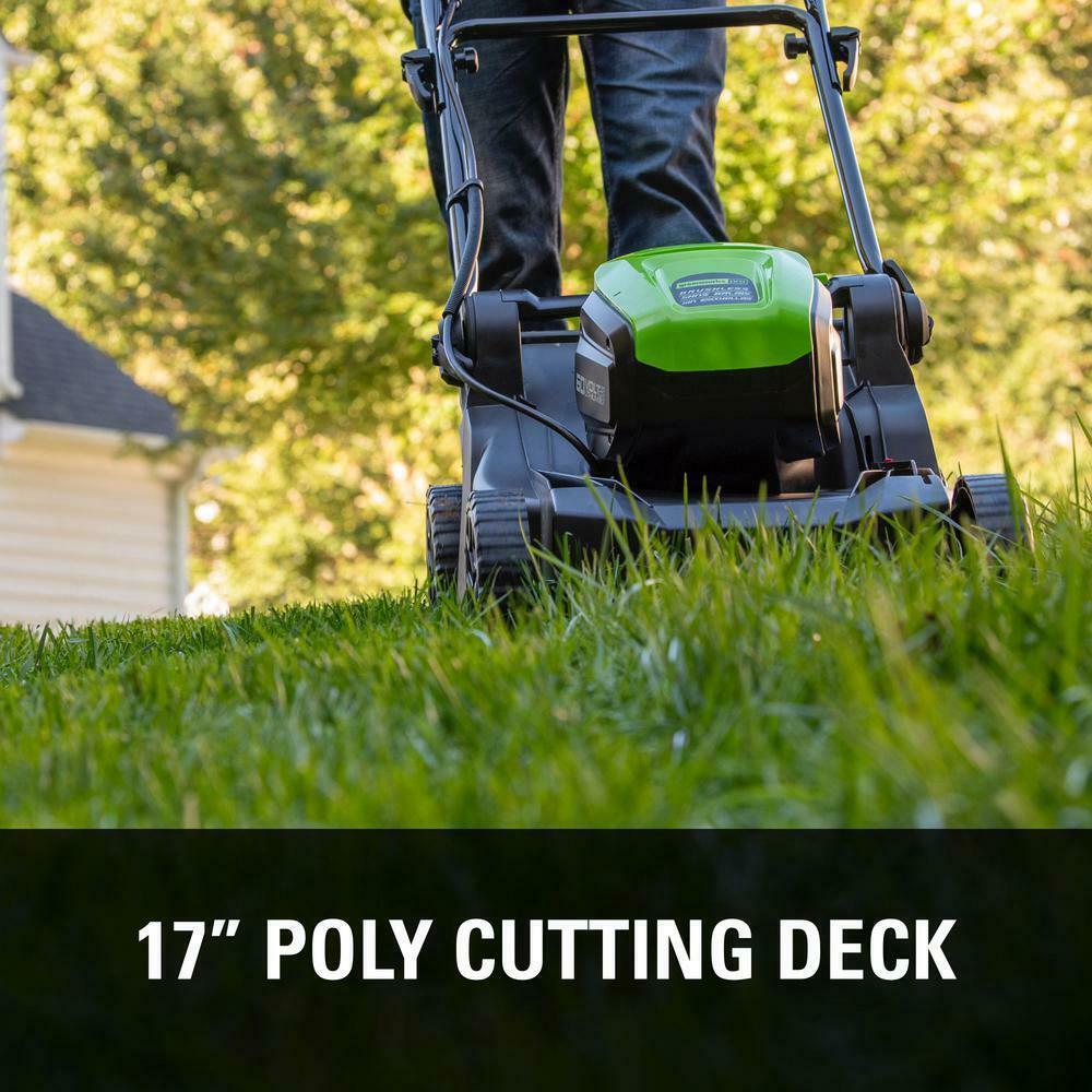 PRO 17 in. 60-Volt Battery Cordless Lawn Mower 4.0 Ah Battery Charger