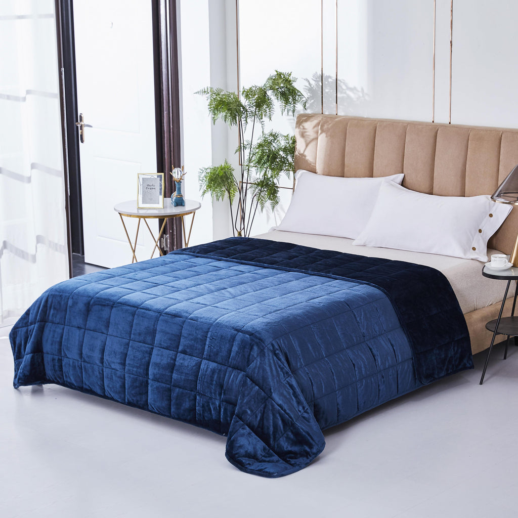Sutton Home Navy 33 lbs Weighted Comforter 86"x100"