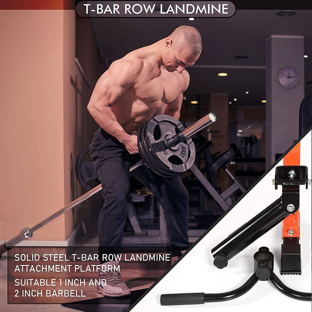 RitFit 1000LB Capacity Power CaRack with Lat pull down, J-hook,  Pulley system, Squat Rack with Landmine, Safety Bar and Power Rack Exercise Ebook