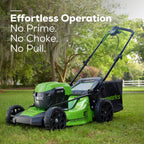 48V (24V x 2) High - Performance Cordless Yard Tool Combo: 21" self propelled lawn mower, 12" Trimmer &amp; Blower, with 3 Batteries &amp; 2 Chargers