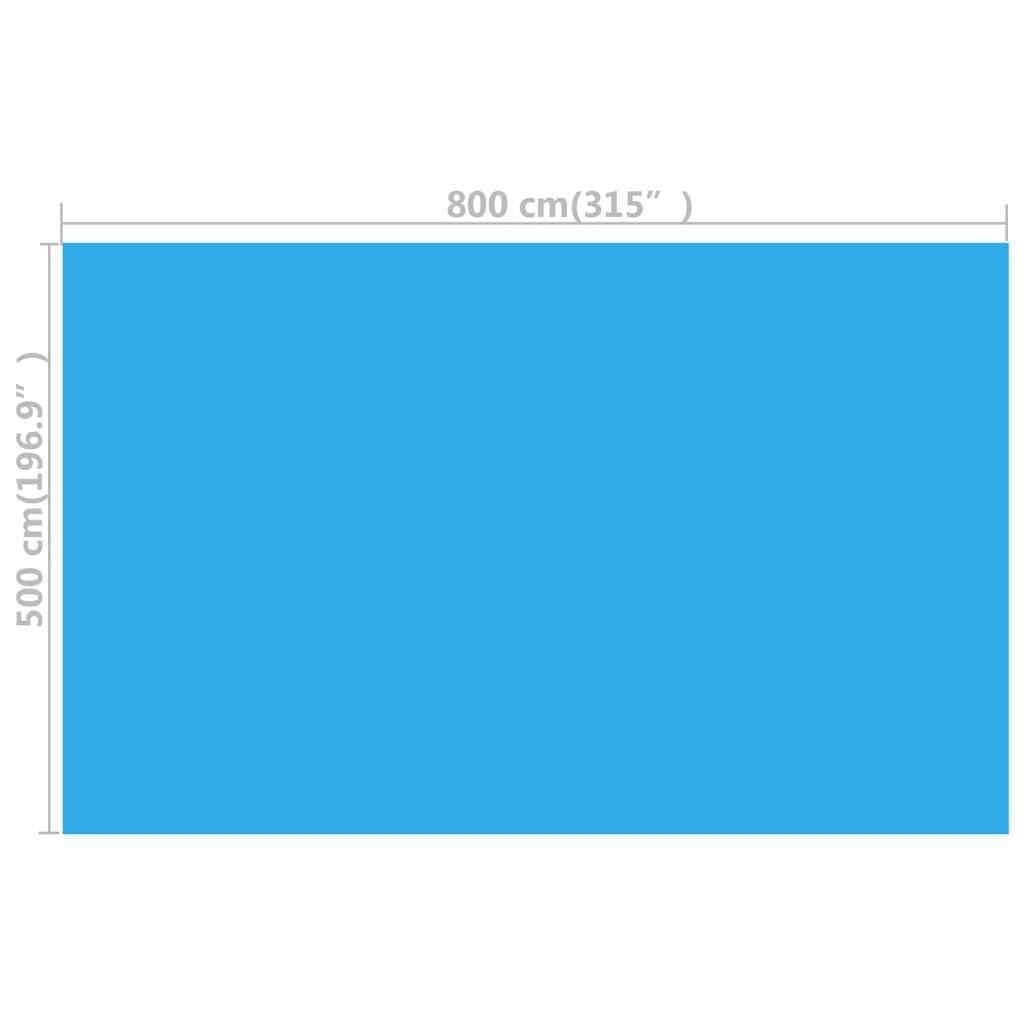 vidaxl rectangular pool cover 315"x196.9" pe blue