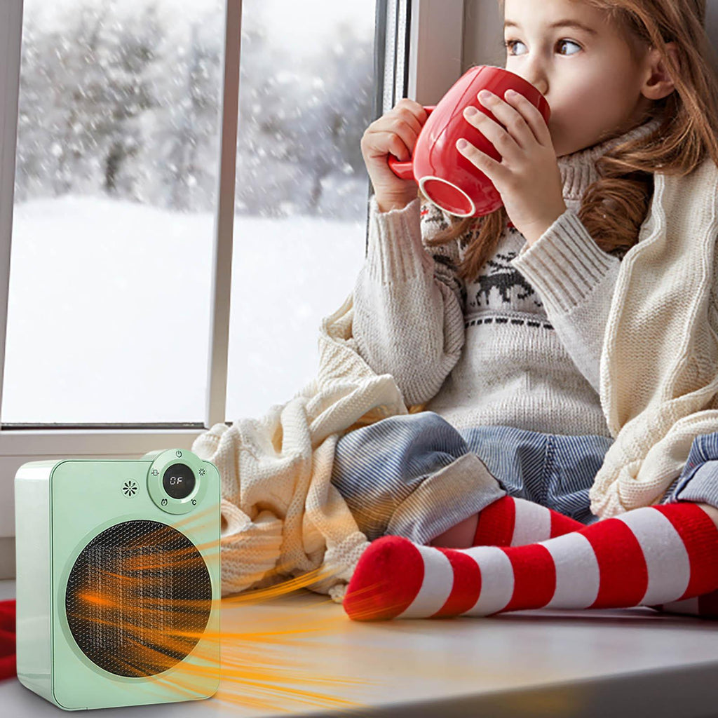 Lwhmf Fashion Home Desktop Heater Heating Dual-use Small Energy-saving Heater Can Head Timing Three-speed Regulation Electric Heater Decorative N5691