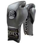 Cleto Reyes Traditional Lace Up Training Boxing Gloves - 14 oz. - Silver