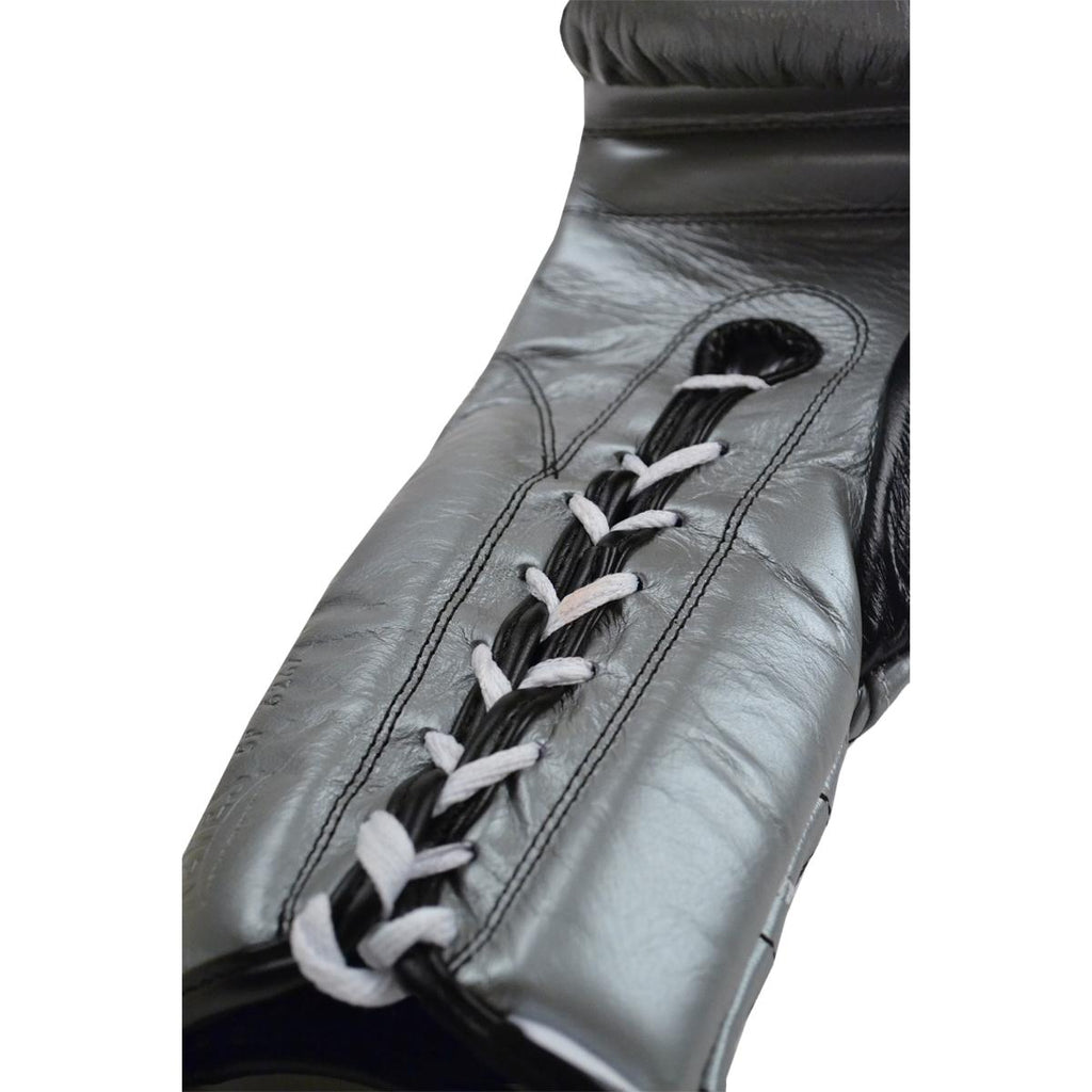 Cleto Reyes Traditional Lace Up Training Boxing Gloves - 14 oz. - Silver