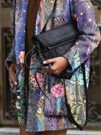 Double Pocket Floral Print Casual Jacket