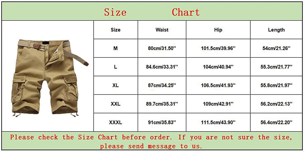 Men's Casual Cargo Shorts CamouflaOutdoors Pocket Beach Work Trousers Short Pants