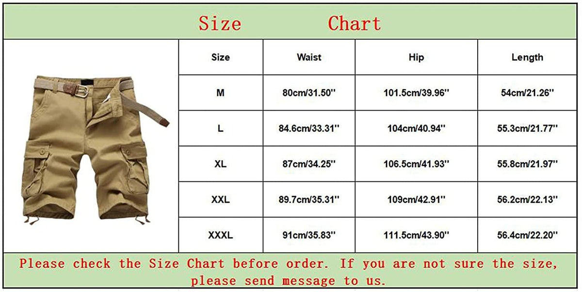 Men's Casual Cargo Shorts CamouflaOutdoors Pocket Beach Work Trousers Short Pants