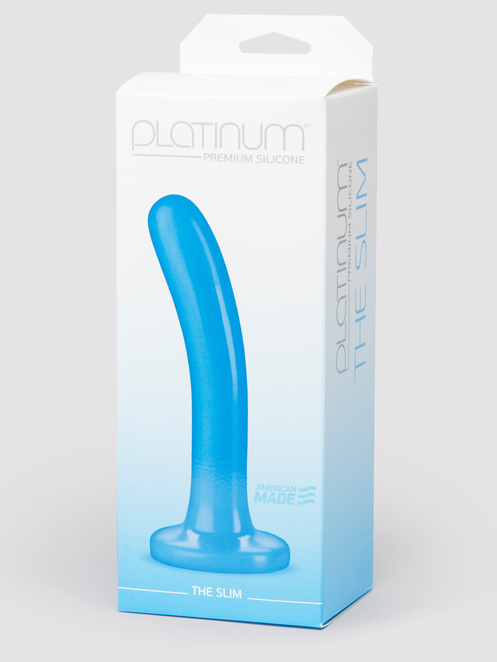 Doc Johnson The Slim Silicone Dildo 5.5 Inch, Blue