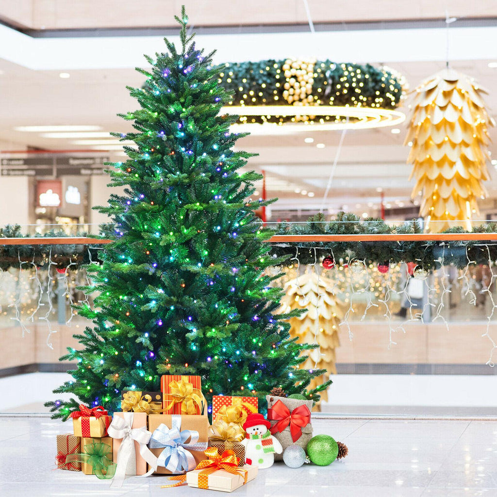 8ft App-Controlled Pre-lit Christmas Tree w/ 15 Modes Multicolor Lights