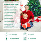 8ft App-Controlled Pre-lit Christmas Tree w/ 15 Modes Multicolor Lights