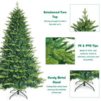 8ft App-Controlled Pre-lit Christmas Tree w/ 15 Modes Multicolor Lights